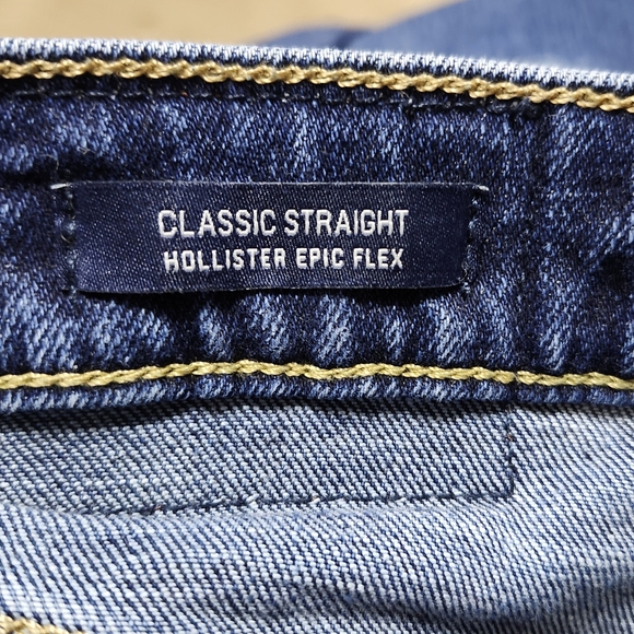 Men's Hollister Epic Flex Straight Blue Jeans Size 30x30 - Picture 5 of 7